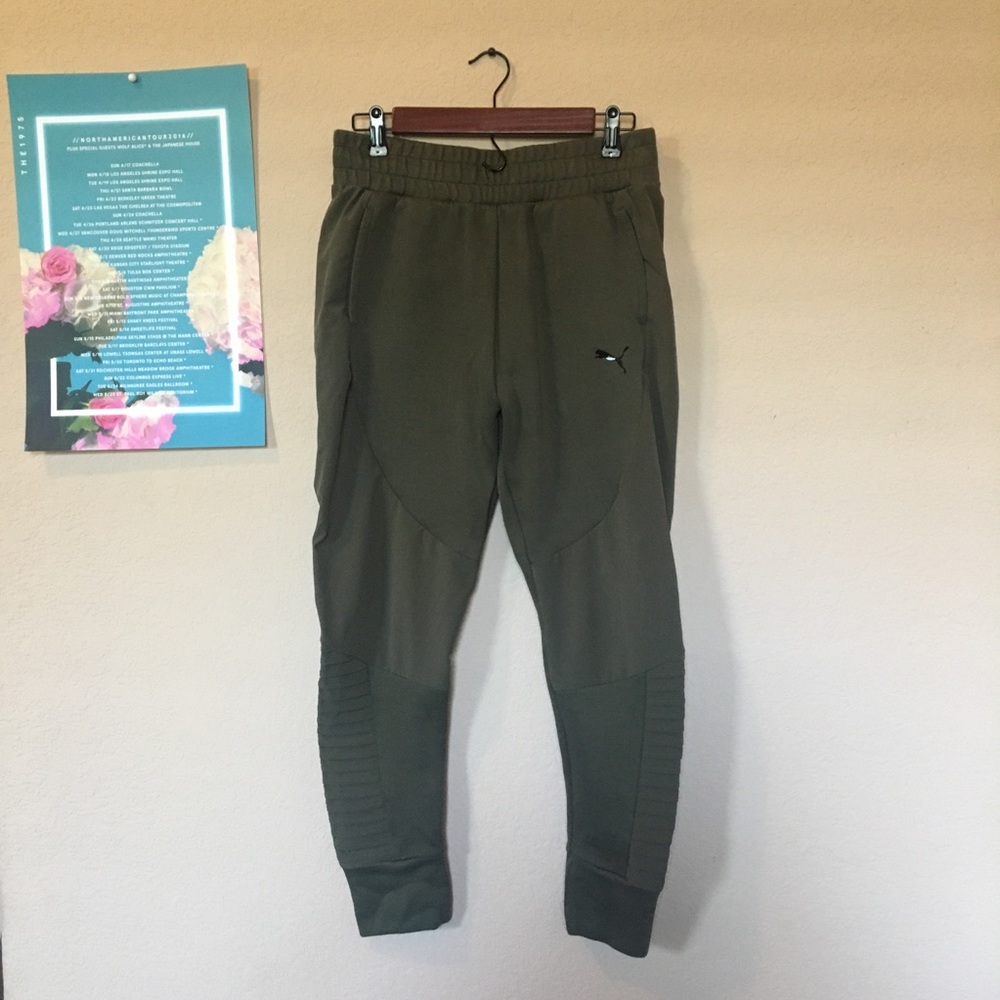 Puma army green jogger sweatpants